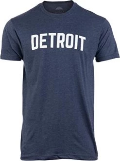 Detroit | Classic Retro City Grey Blue Red Black Detroiter 313 Cool Michigan Men Women T-Shirt