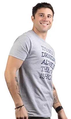 It's Not Drinking Alone If Dog Is Home | Funny Pet Dad Owner Joke Men T-Shirt-(Adult,2XL) Sport Grey -T-Shirt Store 41DqOc7QlDL