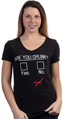 You Drunk? | Funny Beer Drinking, Bar Party Humor Gag Gift Women's T-Shirt-(Vneck,L) Black 4 You Drunk? | Funny Beer Drinking, Bar Party Humor Gag Gift Women's T-Shirt-(Vneck,L) Black - Image 2