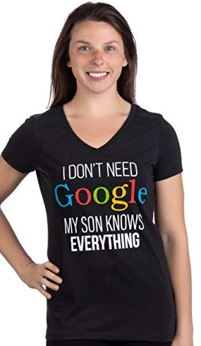 My Son Knows Everything | Funny Mom V-Neck Women T-Shirt-(Vneck,XL) Vintage Black 4 My Son Knows Everything | Funny Mom V-Neck Women T-Shirt-(Vneck,XL) Vintage Black - Image 2