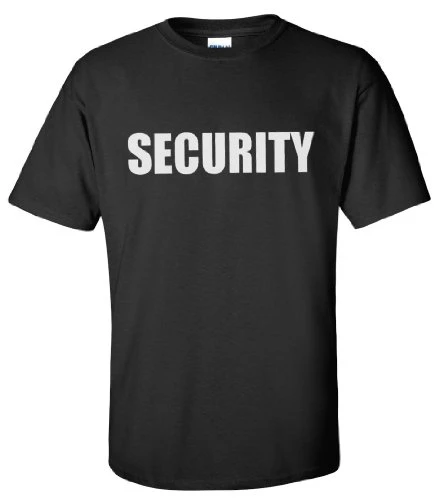 Security | Event Safety Guard Two Side Print Black W/Tall Sizes Unisex T-Shirt 4 Security | Event Safety Guard Two Side Print Black W/Tall Sizes Unisex T-Shirt - Image 2