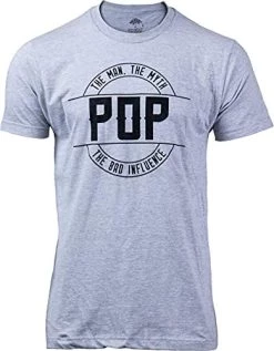 Pop: Man, Myth, Bad Influence | Funny New Baby Grandparent Humor Joke Graphic Men Pops T-Shirt -T-Shirt Store 41PB6 yZzS. AC