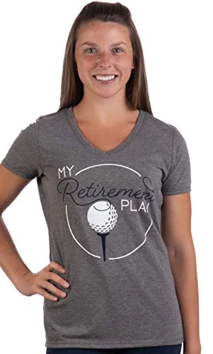 My (Golf) Retirement Plan | Funny Women's Golfing Golfer V-Neck T-Shirt For Retired 3 My (Golf) Retirement Plan | Funny Women's Golfing Golfer V-Neck T-Shirt For Retired - Image 2