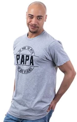 Papa: Man, Myth, Bad Influence | Funny New Baby Grandparent Humor Joke Graphic Men Pappy T-Shirt -T-Shirt Store 41RApEPejmL