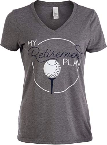 My (Golf) Retirement Plan | Funny Women's Golfing Golfer V-Neck T-Shirt For Retired 5 My (Golf) Retirement Plan | Funny Women's Golfing Golfer V-Neck T-Shirt For Retired - Image 4