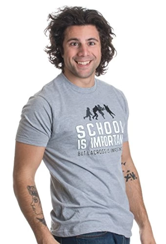 School Is Important But Lacrosse Is Importanter | Funny Lax Unisex T-Shirt-(Adult,S) Sport Grey 6 School Is Important But Lacrosse Is Importanter | Funny Lax Unisex T-Shirt-(Adult,S) Sport Grey - Image 4