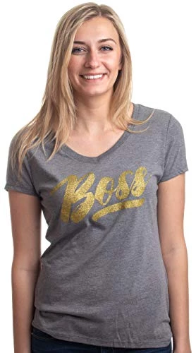 Boss Lady | Funny Bossy Alpha Female Glitter Glam Bling Ladies' V-Neck T-Shirt 4 Boss Lady | Funny Bossy Alpha Female Glitter Glam Bling Ladies' V-Neck T-Shirt - Image 2