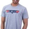 Top Papa | Funny 80s Air Dad Humor Grandpa 1980s Military Force Men Pappy T-Shirt