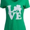 Shamrock Love | Funny St Pat's Paddy Patrick Patty's Green Heart Cute V-Neck T-Shirt For Women 2 Shamrock Love | Funny St Pat's Paddy Patrick Patty's Green Heart Cute V-Neck T-Shirt For Women -T-Shirt Store 41b5r7SCjYL