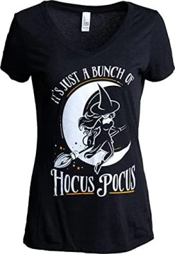 It's Just A Bunch Of Hocus Pocus | Glow In Dark Witchy Halloween T-Shirt, Funny Cute Witch V-Neck Shirt Top For Women-(Vneck,XL) Vintage Black 9 It's Just A Bunch Of Hocus Pocus | Glow In Dark Witchy Halloween T-Shirt, Funny Cute Witch V-Neck Shirt Top For Women-(Vneck,XL) Vintage Black -T-Shirt Store 41bgcWHsnJL