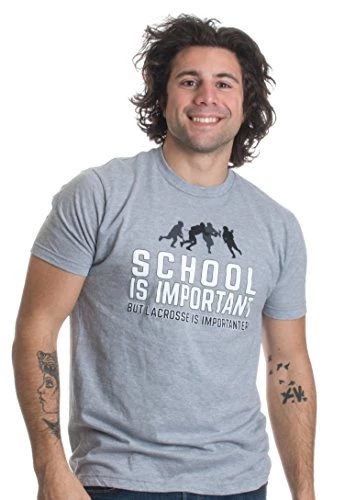 School Is Important But Lacrosse Is Importanter | Funny Lax Unisex T-Shirt-(Adult,S) Sport Grey 5 School Is Important But Lacrosse Is Importanter | Funny Lax Unisex T-Shirt-(Adult,S) Sport Grey - Image 3
