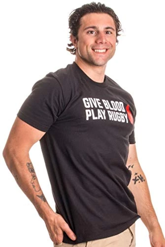 Give Blood, Play Rugby | Funny Rugby Player Rugger League Union Humor T-Shirt 4 Give Blood, Play Rugby | Funny Rugby Player Rugger League Union Humor T-Shirt - Image 2