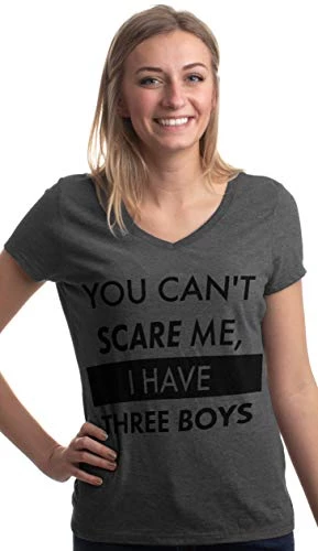 You Can't Scare Me, I Have Children | Funny Mom Mommy Mama Cute Joke Women V-Neck T-Shirt 5 You Can't Scare Me, I Have Children | Funny Mom Mommy Mama Cute Joke Women V-Neck T-Shirt - Image 3