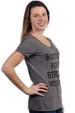 5 Of 4 People Struggle With Math | Funny School Teacher Teaching Humor T-Shirt-(Vneck,XL) Sport Grey -T-Shirt Store 41iJcGKcWlL