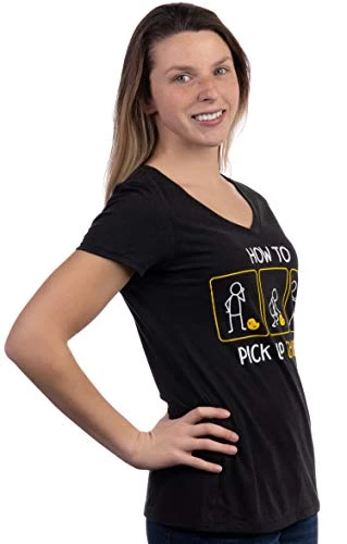 How To Pick Up Chicks | Funny Sarcastic Sarcasm Joke Tee For Women's V-Neck T-Shirt 3 How To Pick Up Chicks | Funny Sarcastic Sarcasm Joke Tee For Women's V-Neck T-Shirt