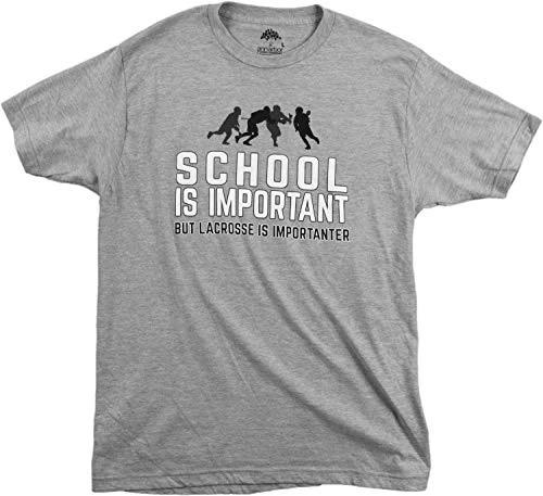 School Is Important But Lacrosse Is Importanter | Funny Lax Unisex T-Shirt-(Adult,S) Sport Grey 4 School Is Important But Lacrosse Is Importanter | Funny Lax Unisex T-Shirt-(Adult,S) Sport Grey - Image 2