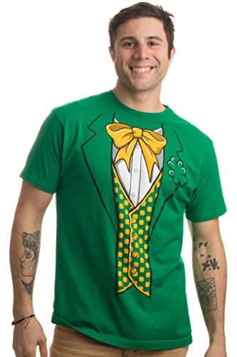 Leprechaun Tuxedo | Funny St. Patrick's Day Irish Paddy Costume For Men T-Shirt 4 Leprechaun Tuxedo | Funny St. Patrick's Day Irish Paddy Costume For Men T-Shirt - Image 2
