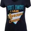I Don't Sweat, I Leak Awesome Sauce | Funny Workout Work Out Exercise Women's V-Neck Graphic T-Shirt Top-(Vneck,S) Vintage Black 2 I Don't Sweat, I Leak Awesome Sauce | Funny Workout Work Out Exercise Women's V-Neck Graphic T-Shirt Top-(Vneck,S) Vintage Black -T-Shirt Store 41qIH0TJ3QL