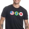 Brazilian Jiujitsu Heritage: Brazil Japan USA | BJJ Jiu Jitsu Men Women T-Shirt-(Adult,XL) Black