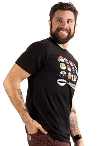 Happy Sushi | Funny, Cute Fun Japanese Food Go Rice Art For Men Women T-Shirt 5 Happy Sushi | Funny, Cute Fun Japanese Food Go Rice Art For Men Women T-Shirt - Image 3