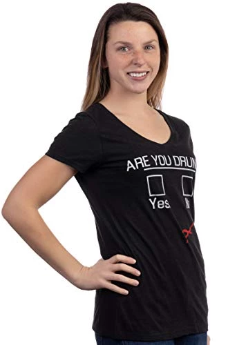 You Drunk? | Funny Beer Drinking, Bar Party Humor Gag Gift Women's T-Shirt-(Vneck,L) Black 5 You Drunk? | Funny Beer Drinking, Bar Party Humor Gag Gift Women's T-Shirt-(Vneck,L) Black - Image 3