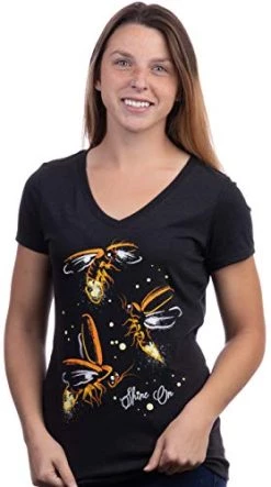 Fireflies | Lightning Bug Firefly Nature Art Insect Fire Fly V-Neck T-Shirt For Women-(Vneck,XL) Vintage Black 7 Fireflies | Lightning Bug Firefly Nature Art Insect Fire Fly V-Neck T-Shirt For Women-(Vneck,XL) Vintage Black -T-Shirt Store 41yrOpWwXiL