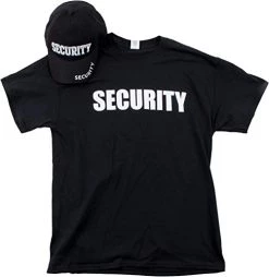 Security Hat & T-Shirt Bundle | Matching Security Guard Officer Uniform Kit