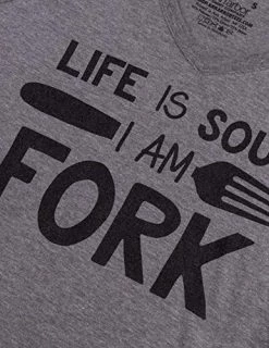 Life Is Soup, I Am Fork | Funny Sarcastic Saying Sarcasm Comment Phrase Women V-Neck Top T-Shirt-(Vneck,M) -T-Shirt Store 511qtImxA6L