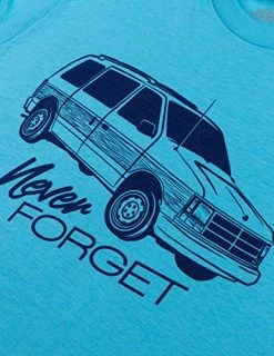Never Forget: Woody Minivan | 1980s 1990s 80s 90s Party Woodie Van Funny Men Women T-Shirt-(Adult,L) Aqua Blue -T-Shirt Store 51agPev2nAL