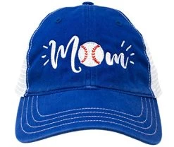 Baseball Mom Hat | Cute Team Color Fan Cap For Women - Royal